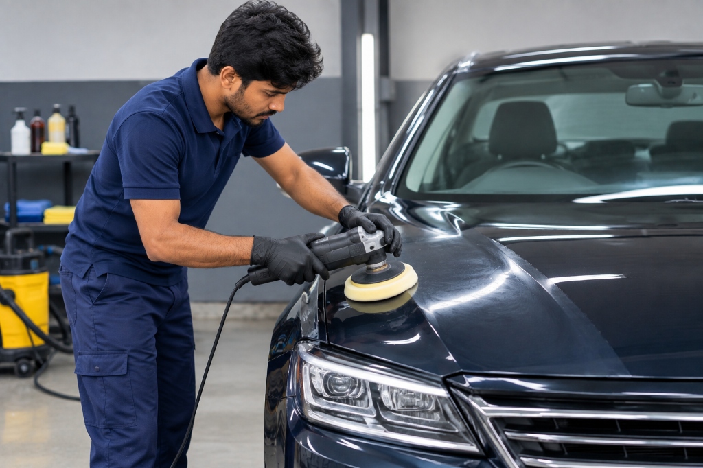 Machine Paint Buffing & Polishing - A1 Car Wash Service