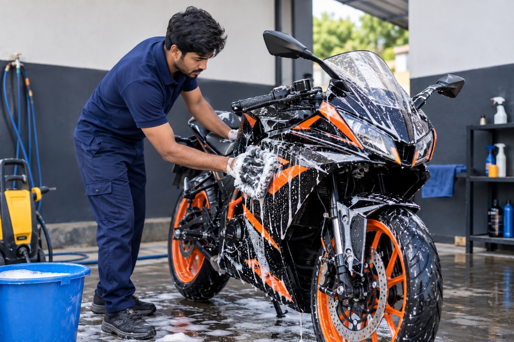 Sports Bike Wash - A1 Car Wash Service