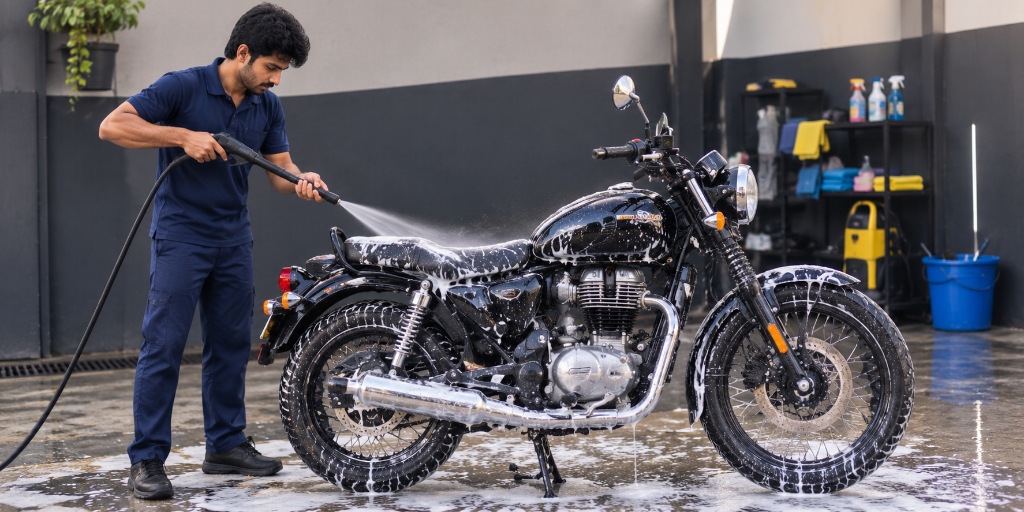 Bike Wash Package at A1 Car Wash Hyderabad